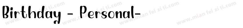 Birthday - Personal字体转换